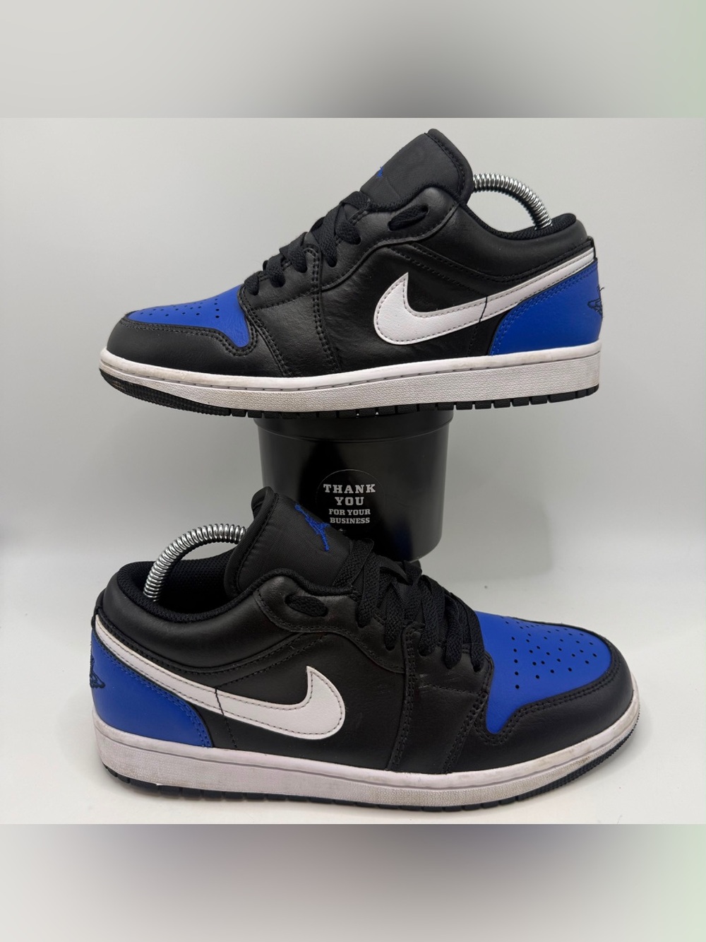 🚫SOLD - NO AVAILABLE Air Jordan 1 Low Black Royal Toe Men’s Size 7.5 Blue